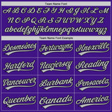 Custom Purple Black-Gray Authentic Throwback Baseball Jersey