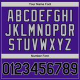 Custom Purple Black-Gray Authentic Throwback Baseball Jersey