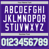 Custom Purple White-Kelly Green Authentic Throwback Baseball Jersey