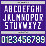 Custom Purple Black-Teal Authentic Throwback Baseball Jersey