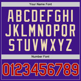 Custom Purple Red-Cream Authentic Throwback Baseball Jersey