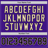 Custom Purple Black-Cream Authentic Throwback Baseball Jersey