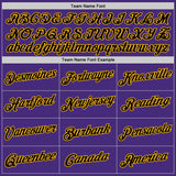 Custom Purple Black-Gold Authentic Throwback Basketball Jersey