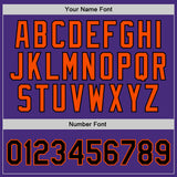 Custom Purple Black-Orange Authentic Throwback Basketball Jersey