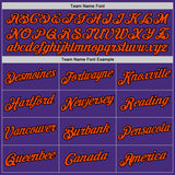 Custom Purple Black-Orange Authentic Throwback Basketball Jersey