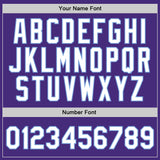 Custom Purple White-Light Blue Authentic Throwback Basketball Jersey