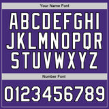 Custom Purple White-Black Authentic Throwback Basketball Jersey