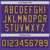 Custom Purple Old Gold-Black Authentic Throwback Basketball Jersey