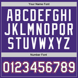 Custom Purple Black-Pink Authentic Throwback Basketball Jersey