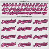 Custom White Black Pinstripe Pink-Black Authentic Raglan Sleeves Baseball Jersey