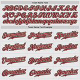 Custom White Black Pinstripe Crimson-Black Authentic Raglan Sleeves Baseball Jersey