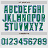 Custom White Royal Pinstripe Kelly Green-Royal Authentic Raglan Sleeves Baseball Jersey