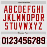 Custom White Red Pinstripe Black-Red Authentic Raglan Sleeves Baseball Jersey