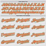 Custom White Kelly Green Pinstripe Kelly Green-Orange Authentic Raglan Sleeves Baseball Jersey