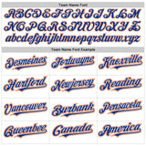 Custom White Royal-Orange Authentic Raglan Sleeves Baseball Jersey