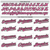 Custom White Pink-Green Authentic Raglan Sleeves Baseball Jersey