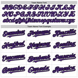 Custom White Purple-Black Authentic Raglan Sleeves Baseball Jersey