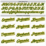 Custom White Green-Gold Authentic Raglan Sleeves Baseball Jersey