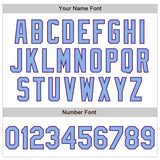 Custom White Light Blue-Purple Authentic Raglan Sleeves Baseball Jersey