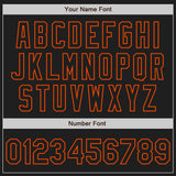 Custom Black Orange Authentic Raglan Sleeves Baseball Jersey