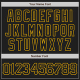 Custom Black Gold Authentic Raglan Sleeves Baseball Jersey