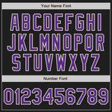 Custom Black Purple-Cream Authentic Raglan Sleeves Baseball Jersey