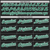 Custom Black Kelly Green-White Authentic Raglan Sleeves Baseball Jersey