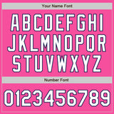 Custom Pink White-Navy Authentic Raglan Sleeves Baseball Jersey