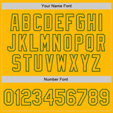 Custom Gold Green Authentic Raglan Sleeves Baseball Jersey