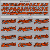 Custom Gray Orange-Black Authentic Raglan Sleeves Baseball Jersey