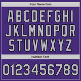 Custom Purple Gray-Black Authentic Raglan Sleeves Baseball Jersey