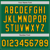 Custom Kelly Green Gold-Black Authentic Raglan Sleeves Baseball Jersey