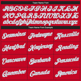 Custom Red White-Black Authentic Throwback Basketball Jersey