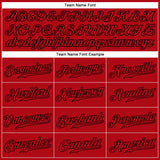 Custom Red Red-Black Authentic Baseball Jersey