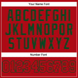 Custom Red Red-Green Authentic Baseball Jersey