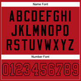Custom Red Red-Black Mesh Authentic Football Jersey