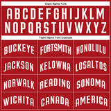 Custom Red White Authentic Baseball Jersey