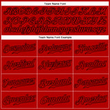 Custom Red Red-Black Authentic Sleeveless Baseball Jersey