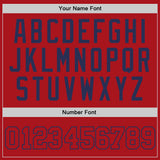 Custom Red Red-Navy Authentic Throwback Basketball Jersey