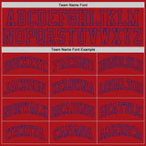 Custom Red Red-Royal Authentic Throwback Basketball Jersey