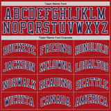 Custom Red Navy-White Authentic Throwback Basketball Jersey