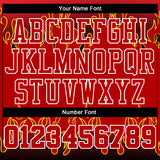 Custom Red Red-Black Flame Round Neck Sublimation Basketball Suit Jersey