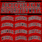 Custom Red Black-White Round Neck Sublimation Basketball Suit Jersey