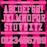 Custom Red Pink-Black Round Neck Sublimation Basketball Suit Jersey