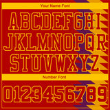 Custom Red Red-Gold Round Neck Sublimation Basketball Suit Jersey