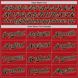 Custom Red Black-City Cream Authentic Baseball Jersey