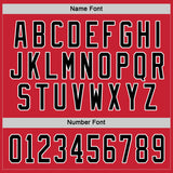Custom Red Black-White Hockey Jersey