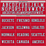 Custom Red Navy-White Mesh Authentic Football Jersey