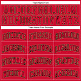 Custom Red Red Black-Old Gold Authentic Throwback Basketball Jersey