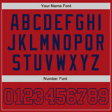 Custom Red Red-Navy Authentic Baseball Jersey